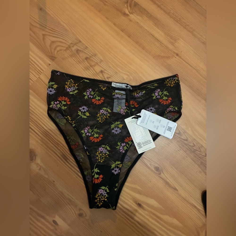 Anthropologie NWT Under protection Ethics and Aesthetic High Rise floral briefs